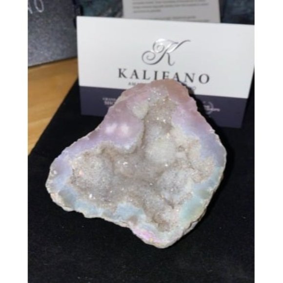 New Angel Aura Quartz Geode - Titanium Bonded High Energy Crystal - Picture 1 of 2